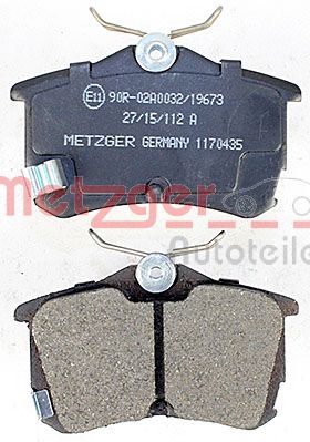 METZGER 1170435 Bremsbelagsatz, Scheibenbremse